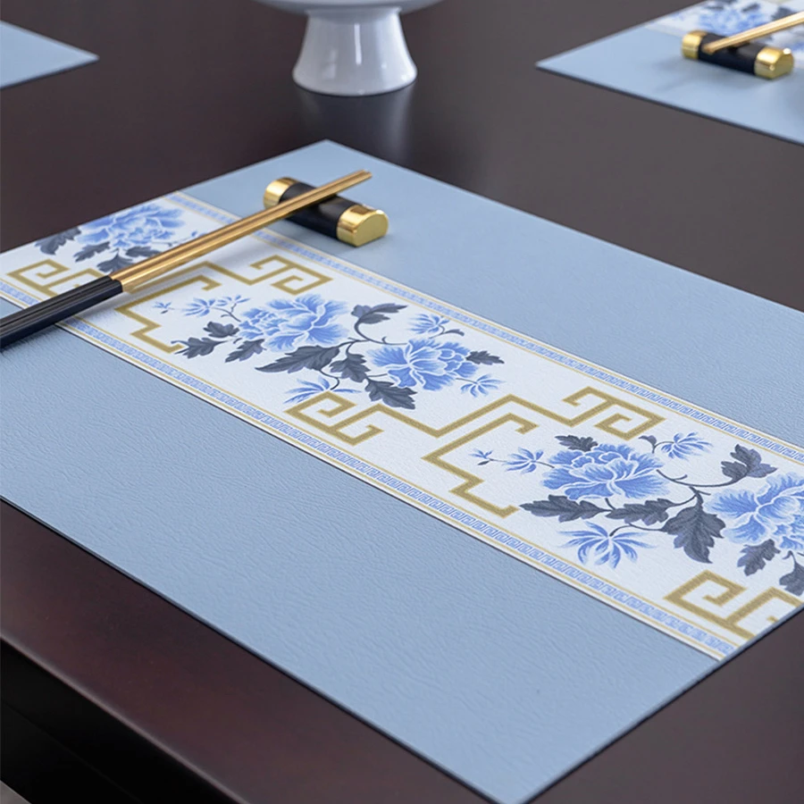 Chinese Modern Placemat Luxury Creativity Kitchen Accessories Mat Set Table Pvc Placemats Untersetzer Table Decoration EK50TM
Chinese Modern Placemat Luxury Creativity Kitchen Accessories Mat Set Table Pvc Placemats Untersetzer Table Decoration EK50TM