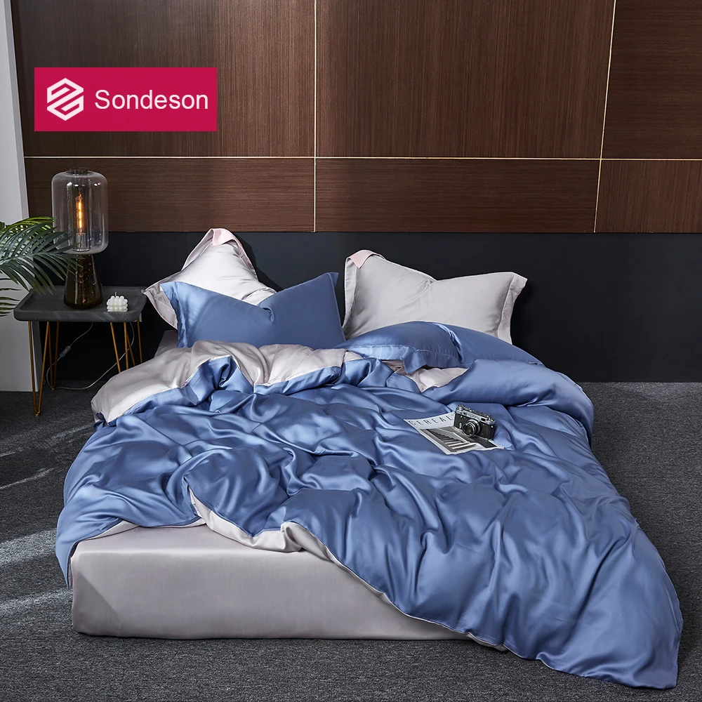 Sondeson Luxury 100% Silk Blue Bedding Set 25 Momme Silky Duvet Cover Fitted Sheet Pillowcase Queen King Bed Set Free Shipping
Sondeson Luxury 100% Silk Blue Bedding Set 25 Momme Silky Duvet Cover Fitted Sheet Pillowcase Queen King Bed Set Free Shipping