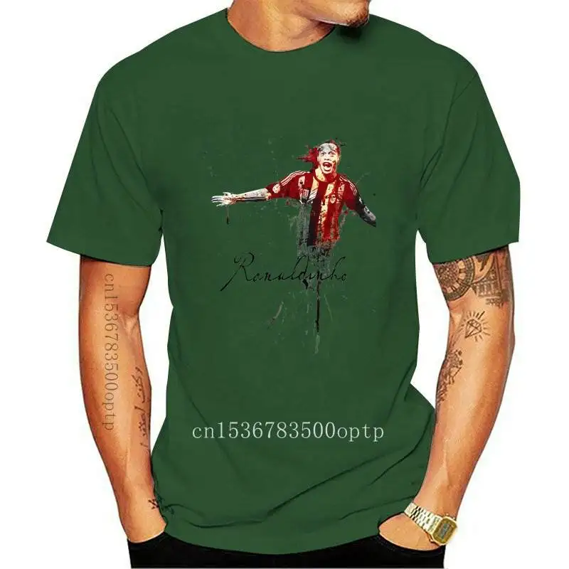 Новая мужская футболка Ronaldinho Fussballspieler Profi Paul Sinus Art geschenkidee_100% Harajuku Classic 100% хлопок