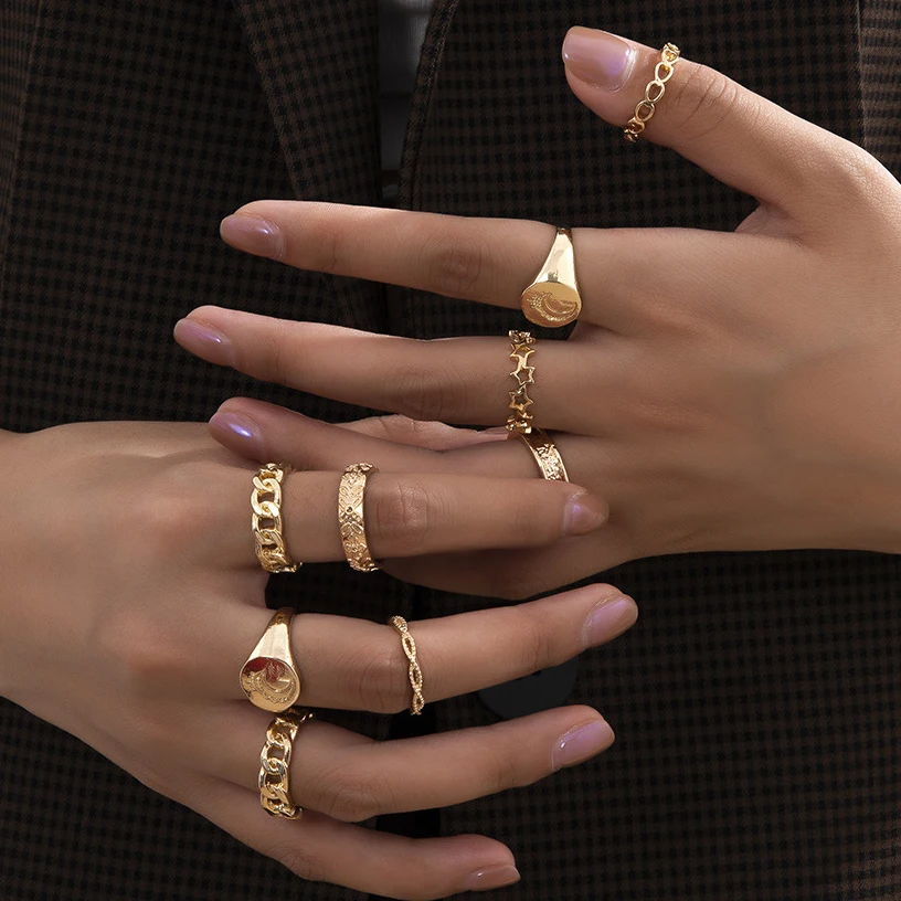 Hiphop/Rock Metal Geometry Circular Punk Rings Set Opening Index Finger Accessories Buckle Joint Tail Ring for Women Jewelry
Hiphop/Rock Metal Geometry Circular Punk Rings Set Opening Index Finger Accessories Buckle Joint Tail Ring for Women Jewelry