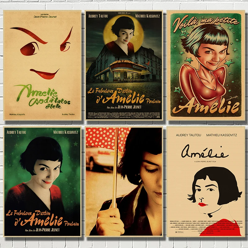 Amelie Французская романтическая литература постер из крафтового фильма украшение