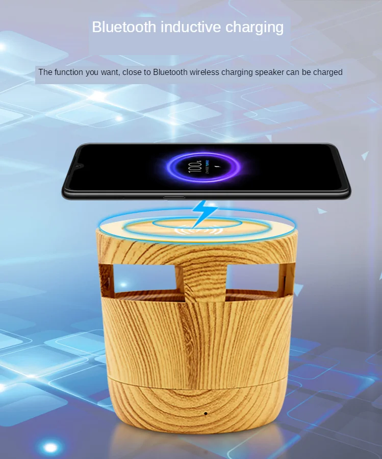 Bluetooth speaker mini retro wood grain subwoofer 2021 new wireless charging alarm clock Bluetooth audio
Bluetooth speaker mini retro wood grain subwoofer 2021 new wireless charging alarm clock Bluetooth audio