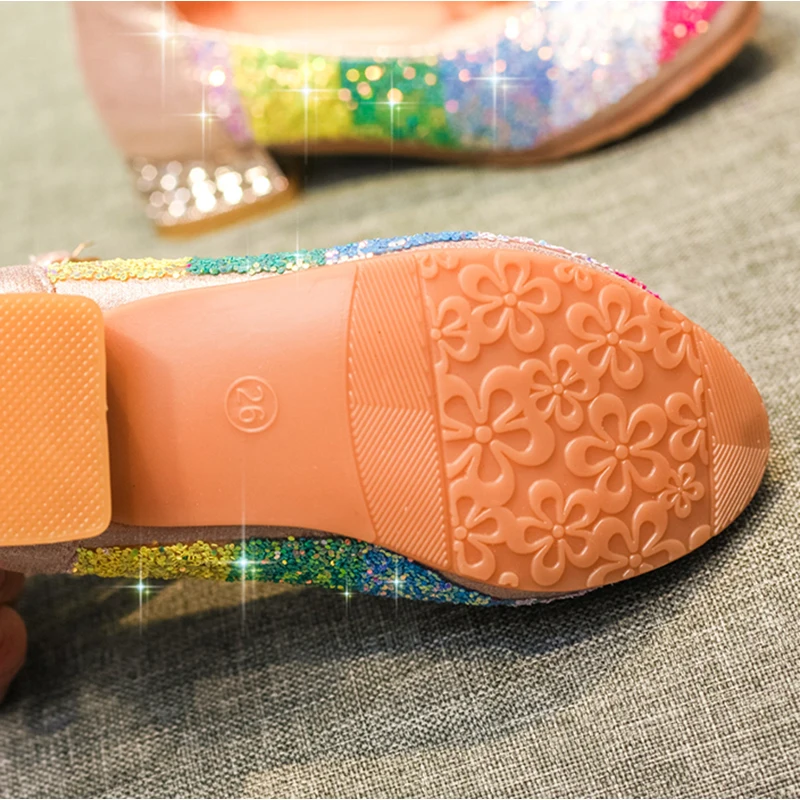 Girls Bow Rainbow Rhinestones Princess PU Shoes Middle-High Heeled For Kids Children Performance Show Party Gift
Girls Bow Rainbow Rhinestones Princess PU Shoes Middle-High Heeled For Kids Children Performance Show Party Gift