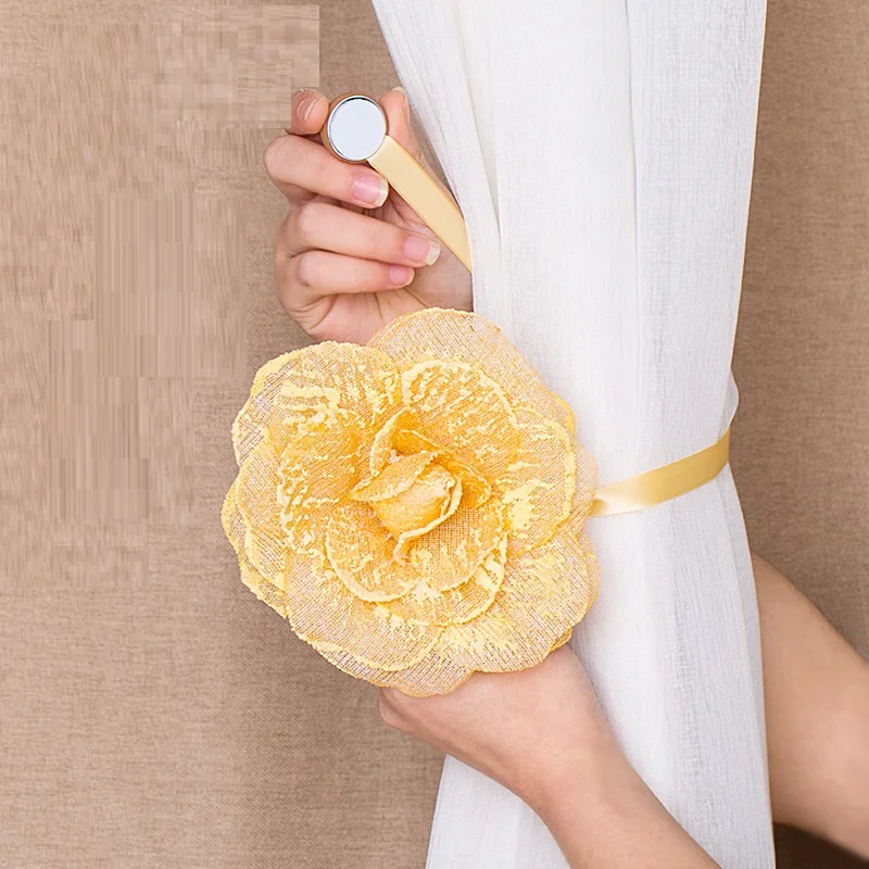 Flower Shape Window Curtain Tieback Ribbon Magnetic Buckle Drape Holdback Home Decor Curtain Tieback
Flower Shape Window Curtain Tieback Ribbon Magnetic Buckle Drape Holdback Home Decor Curtain Tieback
