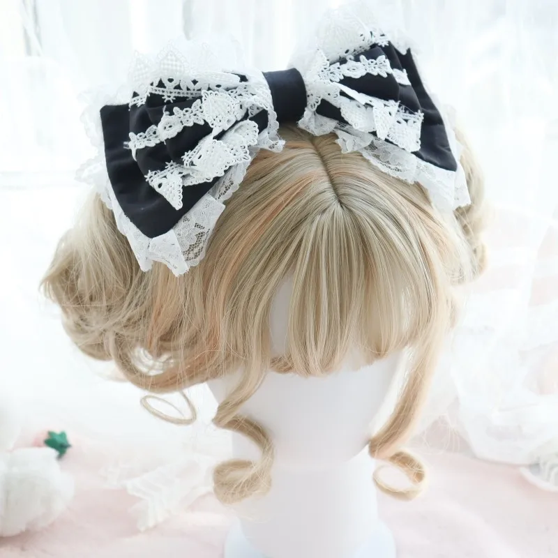 Lolita Big Bowknot Headband KC Hair Hoop KC Tiara Hair Ornament Girls Student Soft Sister Barrettes headdress Handmade Cospaly
Lolita Big Bowknot Headband KC Hair Hoop KC Tiara Hair Ornament Girls Student Soft Sister Barrettes headdress Handmade Cospaly
