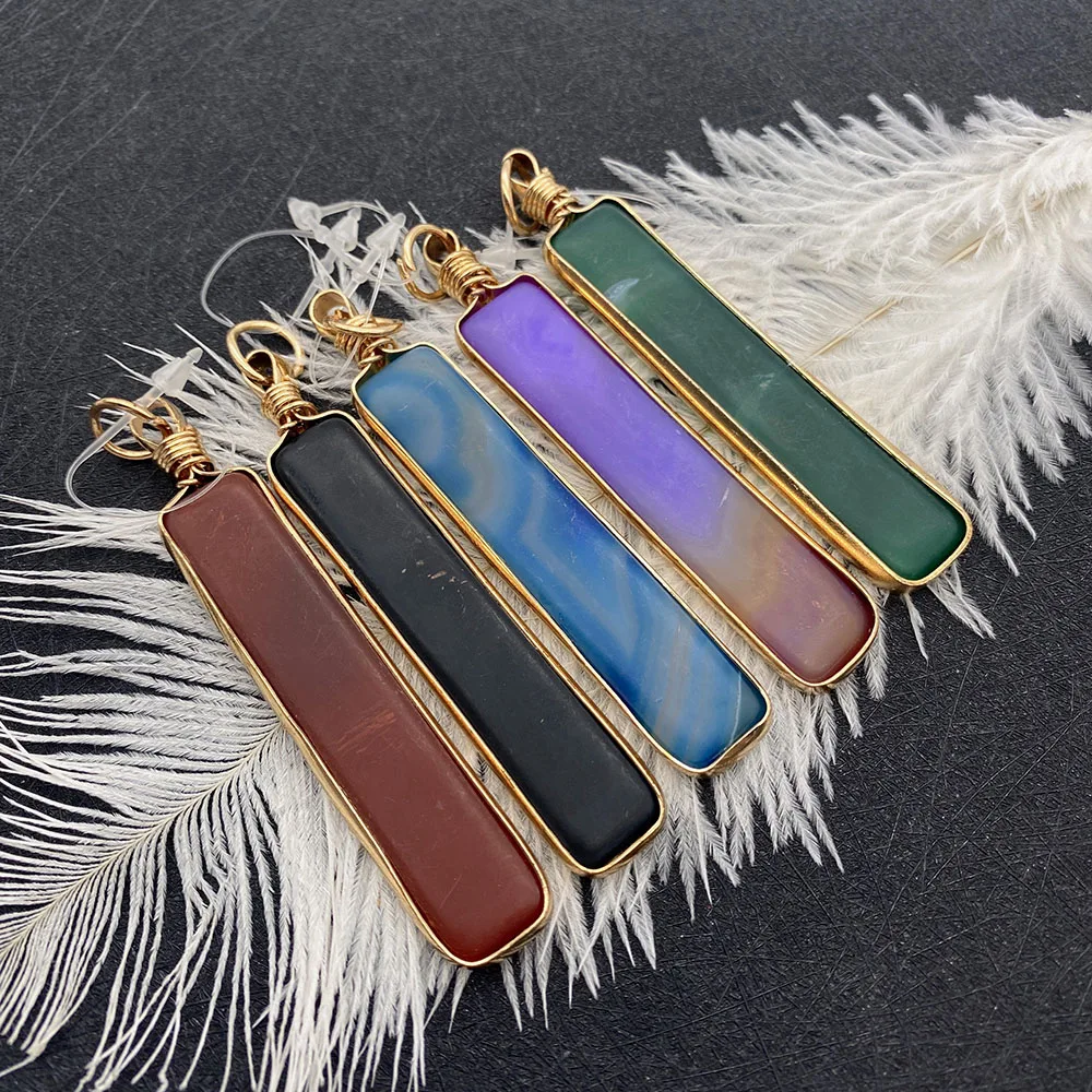 1pcs Natural Stone Pendant Rectangle Colorful Copper Edging Fashion Necklace Charm DIY Jewelry Making Women Jwellery Accessories
1pcs Natural Stone Pendant Rectangle Colorful Copper Edging Fashion Necklace Charm DIY Jewelry Making Women Jwellery Accessories