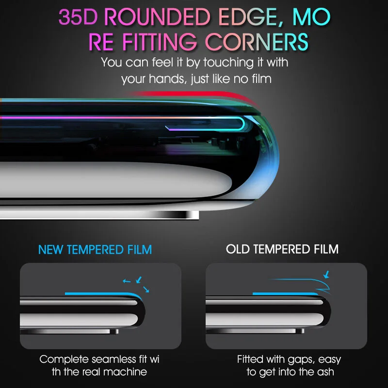 Защитное стекло 35D для Huawei Mate20 Lite 10 Pro Mate9 закаленное P9 Plus P8 2017 Защитная пленка