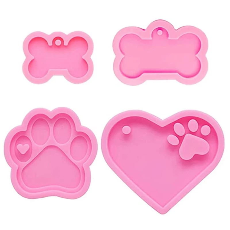 4 Pcs Dog Paw Bone Keychain Epoxy Resin Mold Necklace Pendant Silicone Mould DIY Crafts Jewelry Casting Tools
4 Pcs Dog Paw Bone Keychain Epoxy Resin Mold Necklace Pendant Silicone Mould DIY Crafts Jewelry Casting Tools