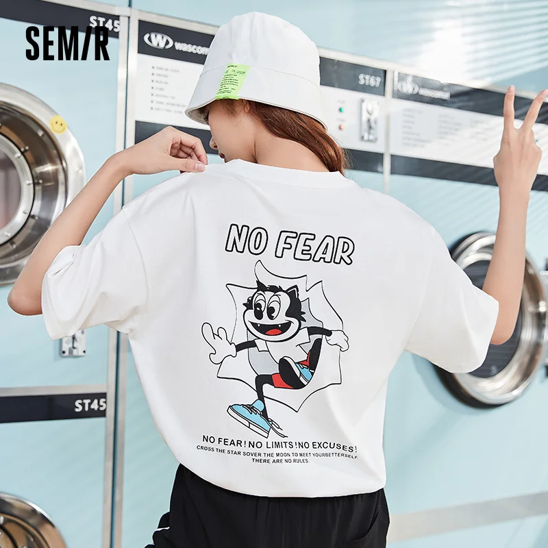 Футболка SEMIR женская с коротким рукавом, Свободный пуловер с круглым вырезом, индивидуальная трендовая футболка в Корейском стиле, Ins, лето ...
Футболка SEMIR женская с коротким рукавом, Свободный пуловер с круглым вырезом, индивидуальная трендовая футболка в Корейском стиле, Ins, лето ...