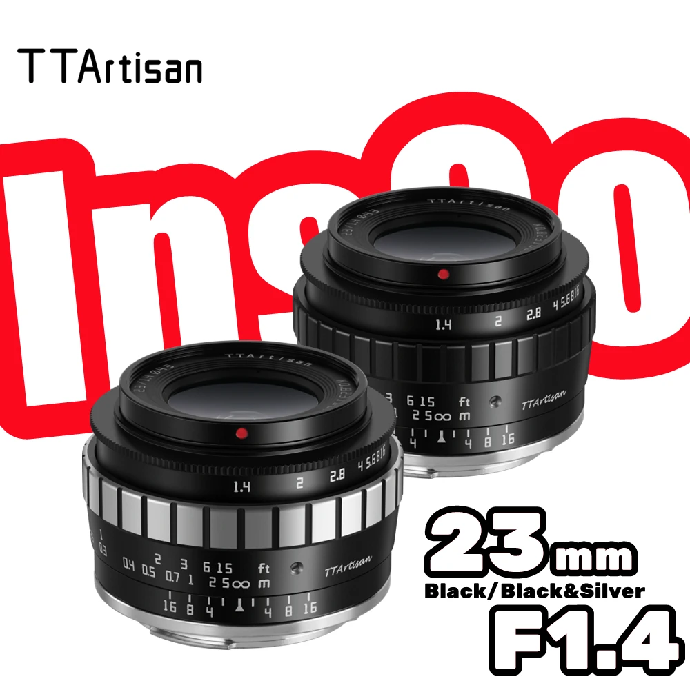 TTArtisan 23mm F1.4 Manual Focus APS-C Fixed Lens for Canon M/ Sony E/ Fuji X/ M43/ Nikon Z Mount Mirrorless Cameras
TTArtisan 23mm F1.4 Manual Focus APS-C Fixed Lens for Canon M/ Sony E/ Fuji X/ M43/ Nikon Z Mount Mirrorless Cameras