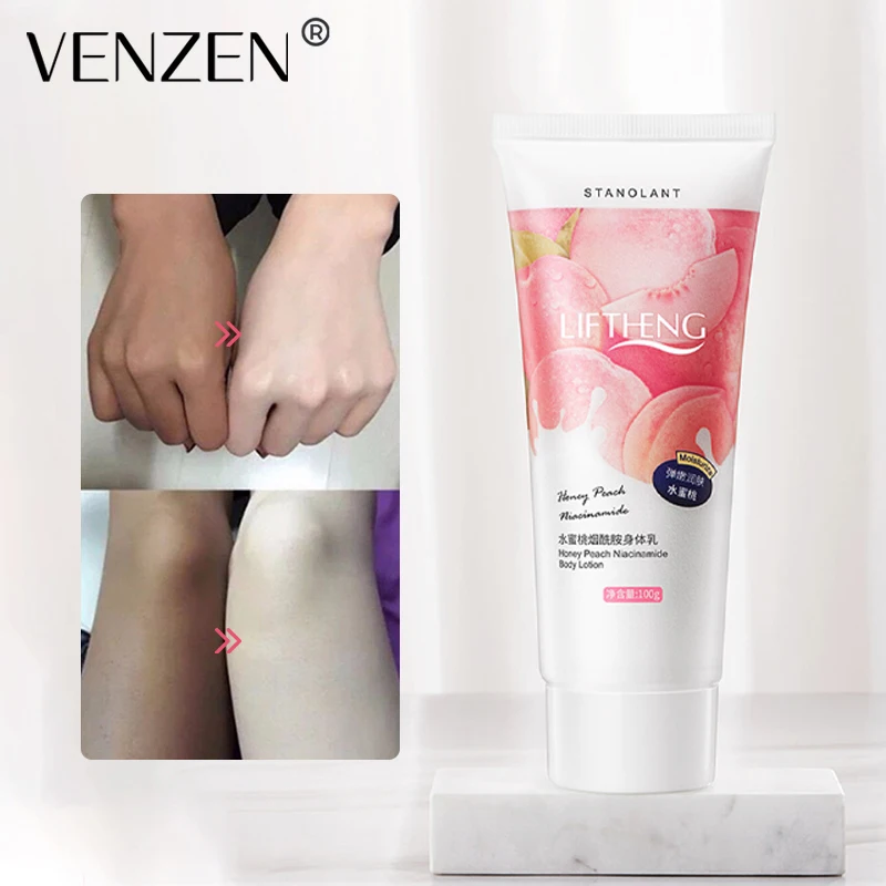 LFSPRING Peach Niacinamide Body Lotion Moisturizing Whitening Deep Cleansing Lotion skin lightening cream Body Care 100g
LFSPRING Peach Niacinamide Body Lotion Moisturizing Whitening Deep Cleansing Lotion skin lightening cream Body Care 100g