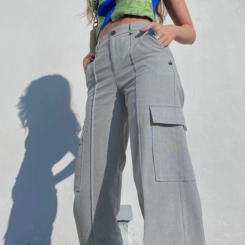 Darlingaga Casual Pockets Straight High Waist Pants Solid Korean Baggy Trouser Women Office Ladies Wide Leg Pants Pantalon Femme
Darlingaga Casual Pockets Straight High Waist Pants Solid Korean Baggy Trouser Women Office Ladies Wide Leg Pants Pantalon Femme