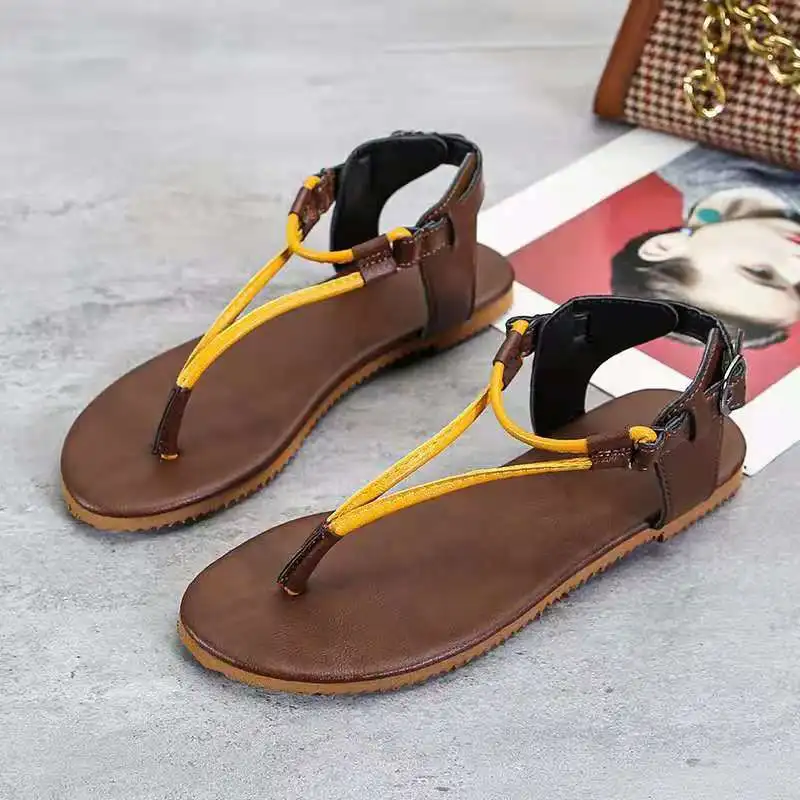 Summer Flat Sandals For Women Flip Flops Casual Ankle Buckle Flats Shoes Woman Plus Size 35-43 Comfortable Female Beach Sandals
Summer Flat Sandals For Women Flip Flops Casual Ankle Buckle Flats Shoes Woman Plus Size 35-43 Comfortable Female Beach Sandals