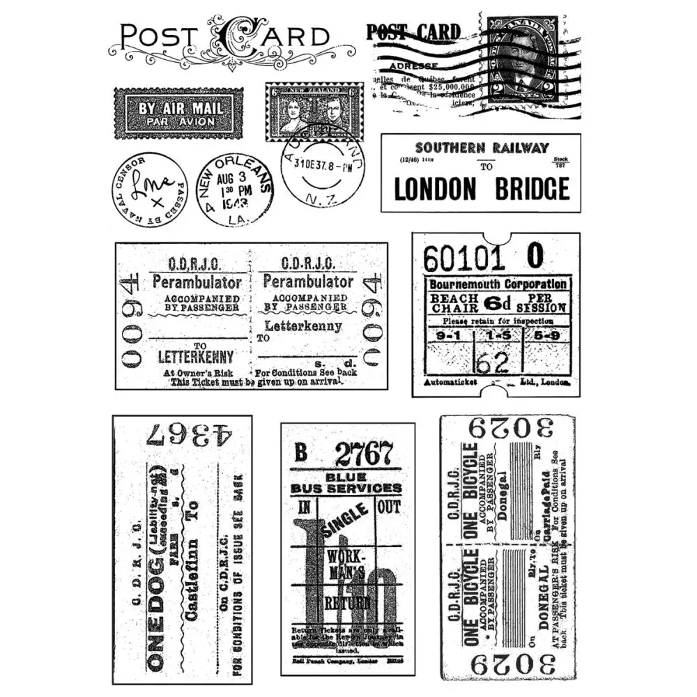 KLJUYP Vintage Tickets and Postmarks Clear Stamps Scrapbook Paper Craft Clear stamp scrapbooking
KLJUYP Vintage Tickets and Postmarks Clear Stamps Scrapbook Paper Craft Clear stamp scrapbooking