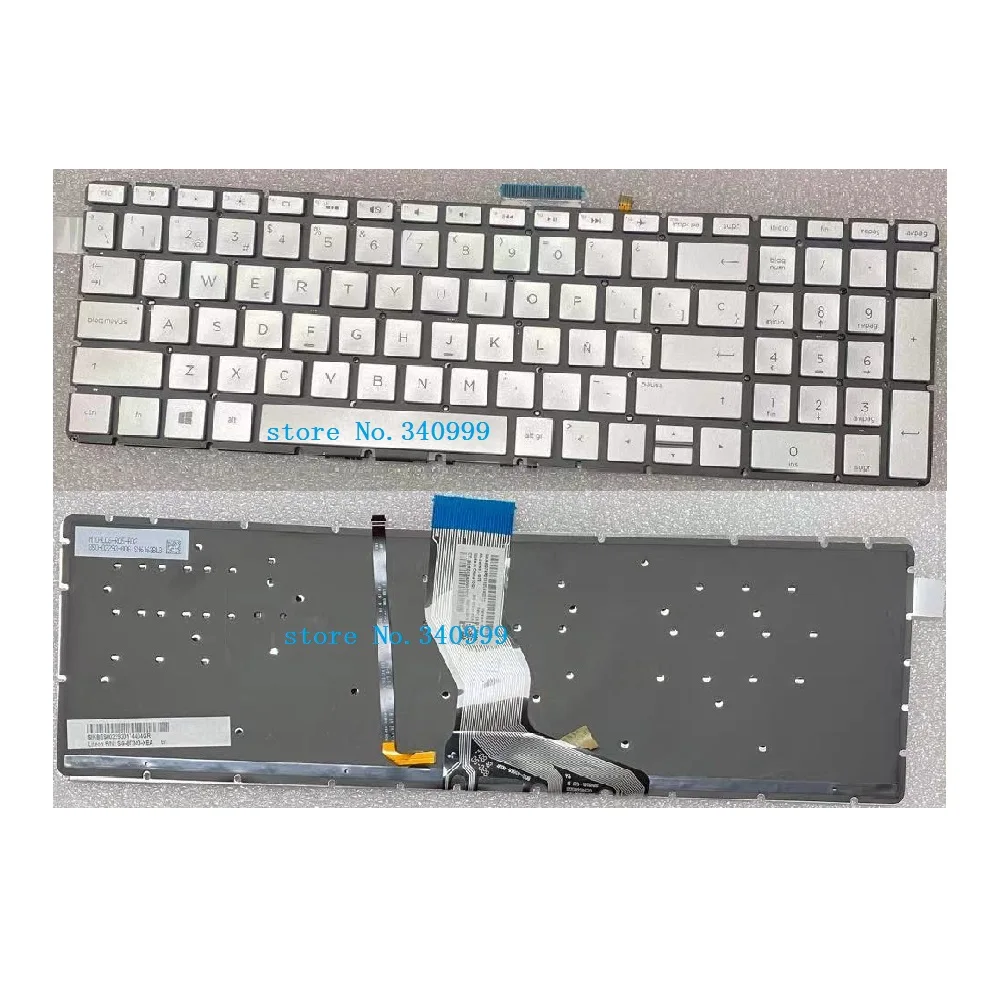 

New Spanish For HP 250 255 G6 Envy X360 15-BW 15-BR 15-BP 15-BS SP Backlight Silver Laptop Keyboard