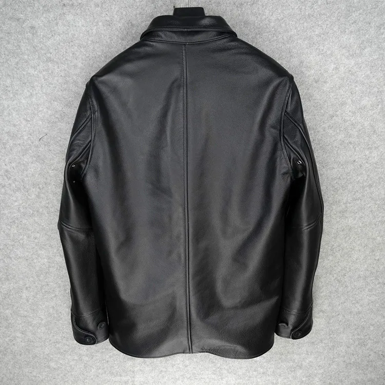Vintage Genuine Jacket Men Men's Coat Single-breasted Real Cow Leather Jackets | 203902021480
Vintage Genuine Jacket Men Men's Coat Single-breasted Real Cow Leather Jackets | 203902021480