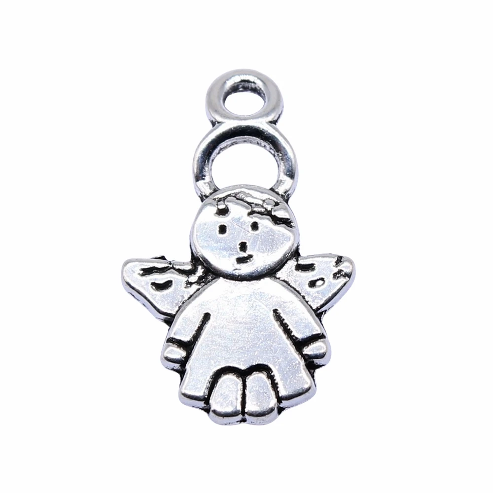 WYSIWYG 20pcs 19x13mm Antique Silver Color Angel Charms Pendant For Jewelry Making DIY Jewelry Findings
WYSIWYG 20pcs 19x13mm Antique Silver Color Angel Charms Pendant For Jewelry Making DIY Jewelry Findings