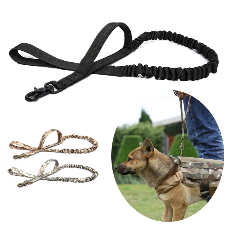 

Tactical Military 1000D Nylon US Army Police Dog Training Leash Elastic pet Quick Release Tactical collars Duty Perro Lead Gear