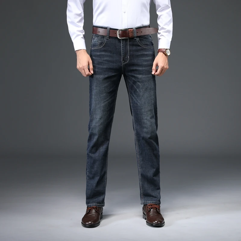 Stretch Jeans for Men Washed Vintage Blue Fashion Casual Business Straight Comfortable Mid-waist Suit Male Denim Trousers
Stretch Jeans for Men Washed Vintage Blue Fashion Casual Business Straight Comfortable Mid-waist Suit Male Denim Trousers