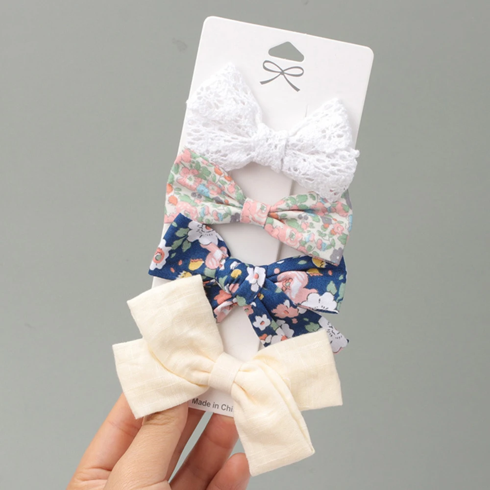 New 4 Pcs/set Cotton Linen Leopard Printed Bowknot Hair Clip For Girls Lace Lattice Hairpin Butterfly Hair Accessorie Hair Band
New 4 Pcs/set Cotton Linen Leopard Printed Bowknot Hair Clip For Girls Lace Lattice Hairpin Butterfly Hair Accessorie Hair Band
