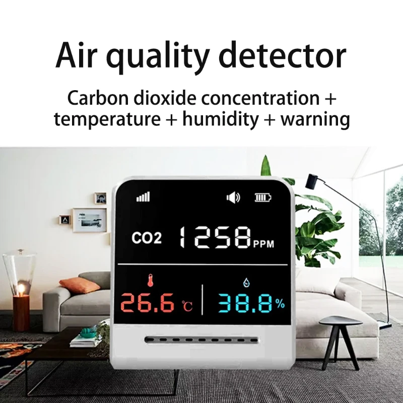 Infrared Induction CO2 Meter 5000ppm Indoor Gas Carbon Dioxide Detector Sensor Large LCD Display Air Quality Analyzer Humidity
Infrared Induction CO2 Meter 5000ppm Indoor Gas Carbon Dioxide Detector Sensor Large LCD Display Air Quality Analyzer Humidity