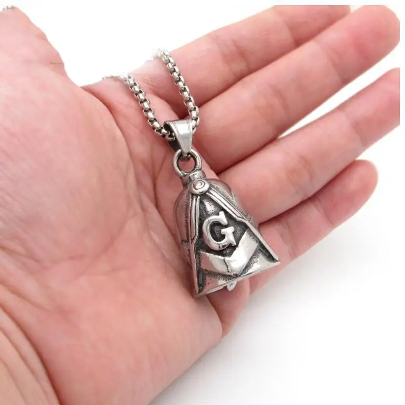 Ретро Masonic Logo ожерелье с колокольчиками для мужчин и женщин Punk Biker Jewelry Gift |