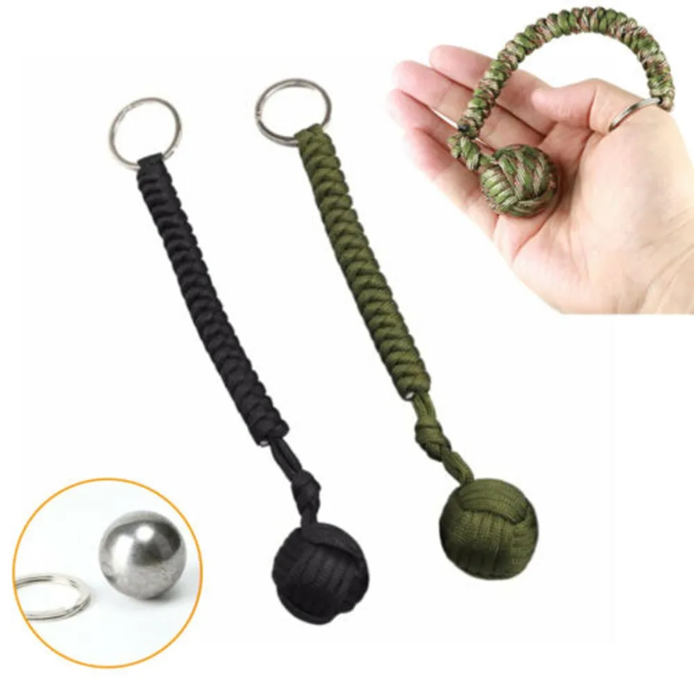 Monkey Fist Aid Steel Ball Security Self Defense Survival Para-Cord Keychain Parachute Rope Climbing Survival Defense Key Chain
Monkey Fist Aid Steel Ball Security Self Defense Survival Para-Cord Keychain Parachute Rope Climbing Survival Defense Key Chain