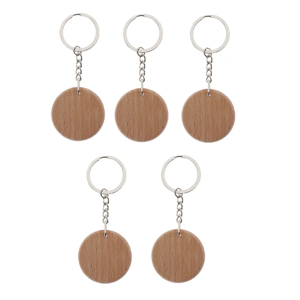 5 Pieces Blank Wooden Keychain For DIY Personalized Keychain 
5 Pieces Blank Wooden Keychain For DIY Personalized Keychain