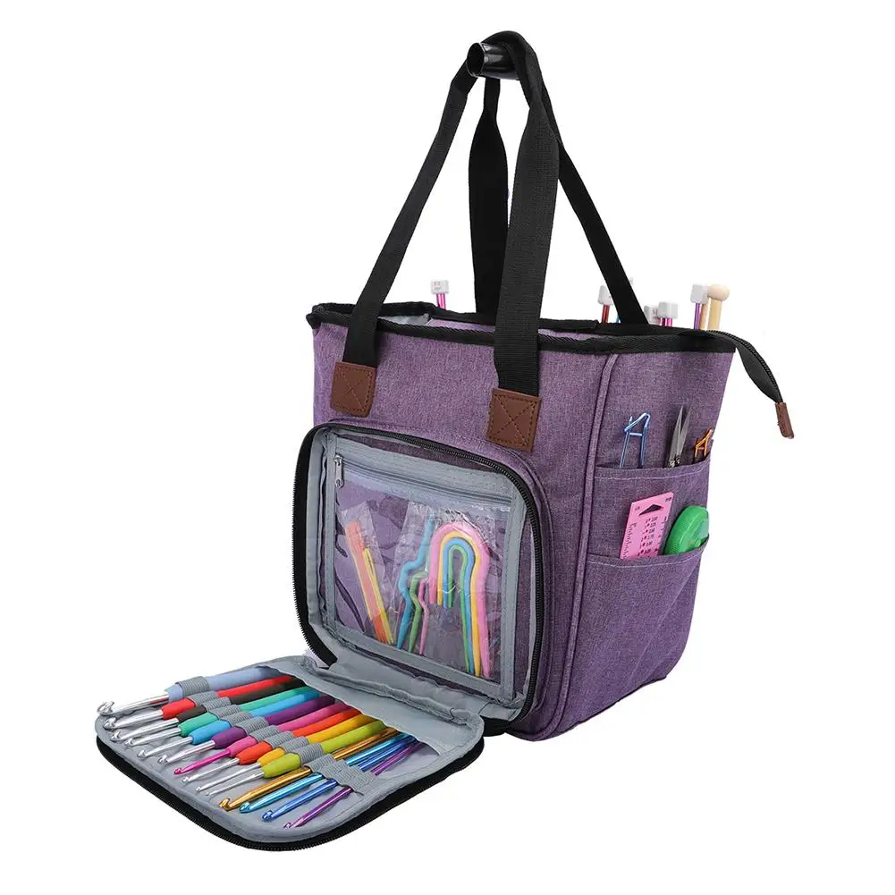 Knitting Bag Portable Oxford Large Capacity Multi-function Yarn Tote Wool Crochet Storage Bag DIY Household Organizer
Knitting Bag Portable Oxford Large Capacity Multi-function Yarn Tote Wool Crochet Storage Bag DIY Household Organizer