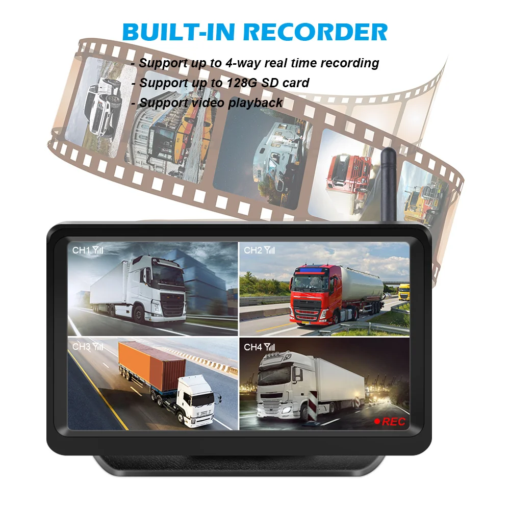 Wireless Car Monitor 7 inch AHD Car Screen DVR Display Vehicle Rear View Reverse Backup Recorder Wifi Camera Truck Monitors
Wireless Car Monitor 7 inch AHD Car Screen DVR Display Vehicle Rear View Reverse Backup Recorder Wifi Camera Truck Monitors