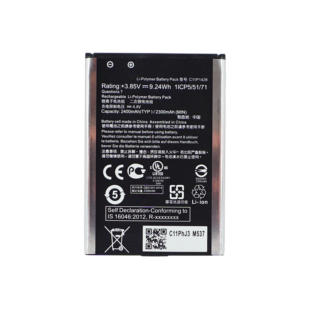 5PCS OHD Original High Quality Battery C11P1428 For Asus Zenfone 2 Zenfone2 Laser ZE500KG ZE500KL 2400mAh
5PCS OHD Original High Quality Battery C11P1428 For Asus Zenfone 2 Zenfone2 Laser ZE500KG ZE500KL 2400mAh