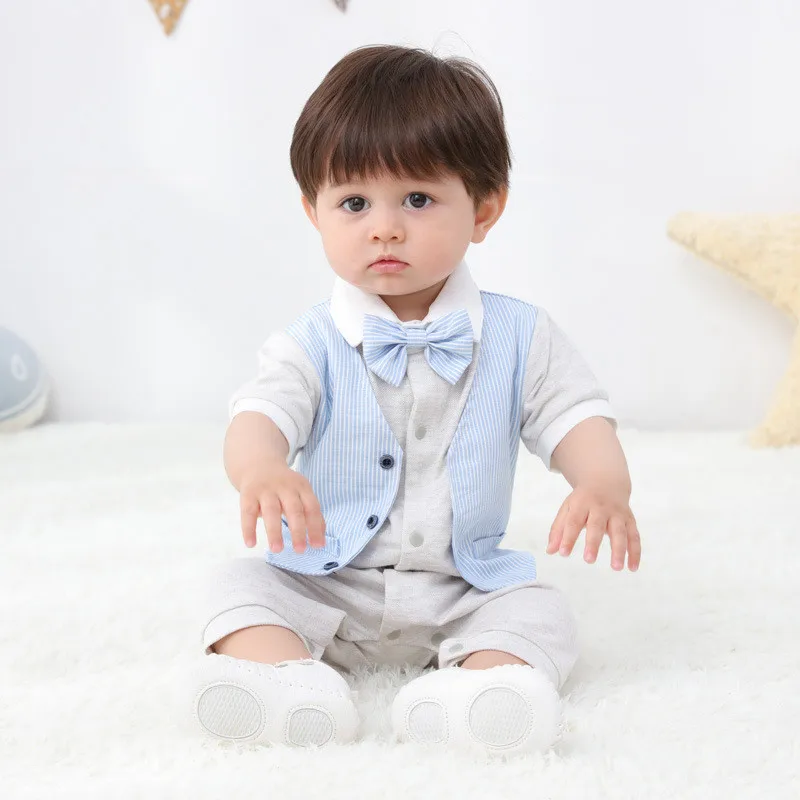 Fashion Newborn Baby Boys Gentleman Formal Suit Romper Long Sleeve Infant Jumpsuit Bow Tie Tuxedo Outfit Clothes for 0-24M
Fashion Newborn Baby Boys Gentleman Formal Suit Romper Long Sleeve Infant Jumpsuit Bow Tie Tuxedo Outfit Clothes for 0-24M