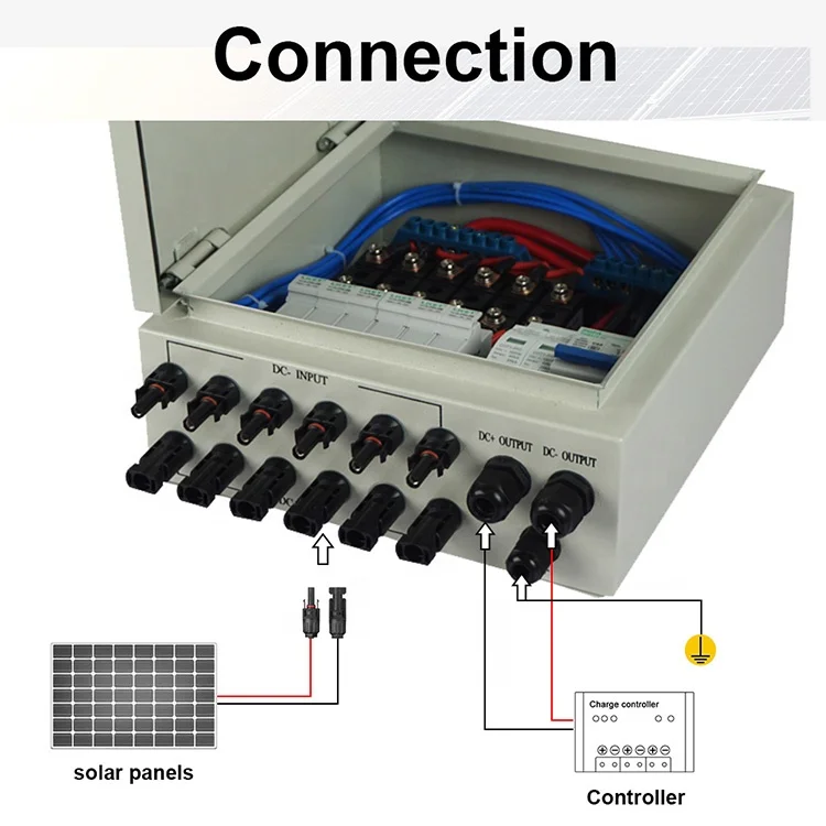 pv array 6 String solar panel combiner box pv with 12A Circuit Breaker PV