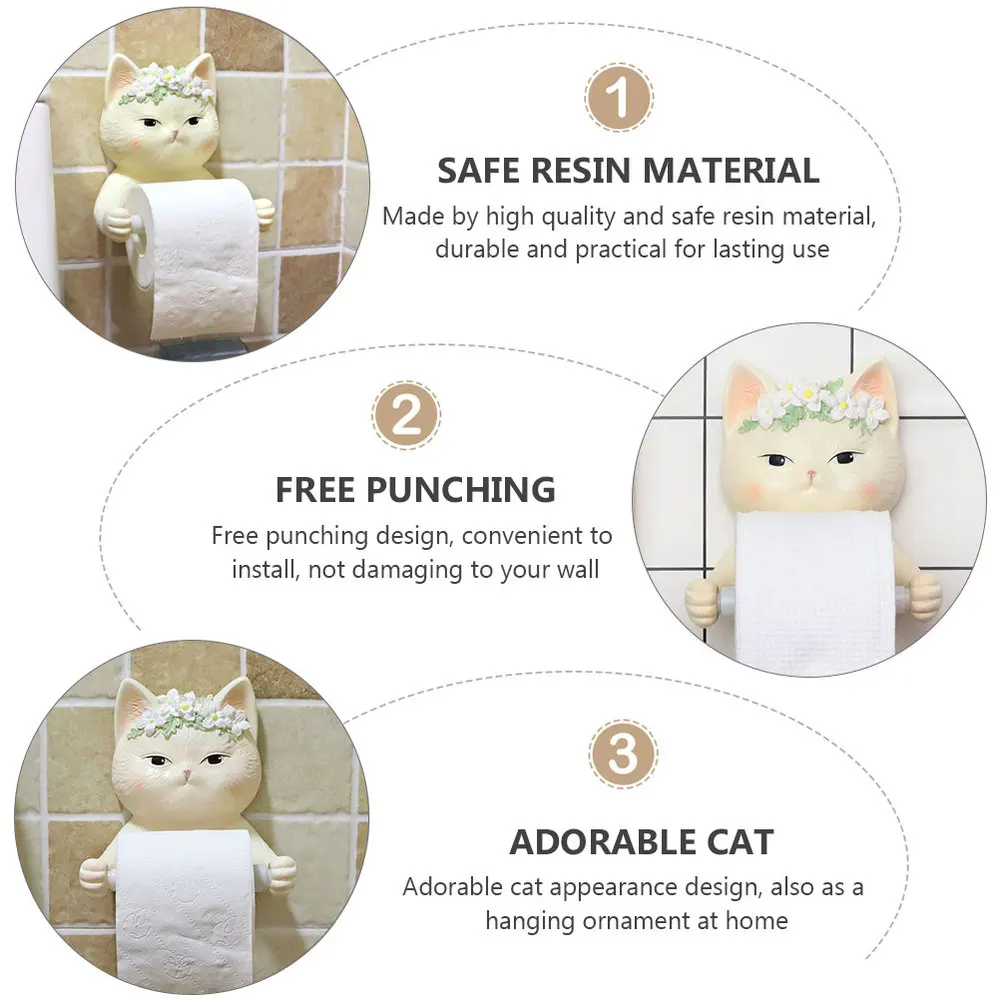1PC Cartoon Cat Roll Paper Rack Creative Punching Toilet Tissue Holder(Khaki) 
1PC Cartoon Cat Roll Paper Rack Creative Punching Toilet Tissue Holder(Khaki)