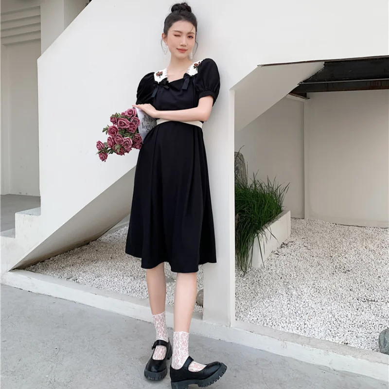 Kimotimo Woman Dress 2021 Summer French Design Waist Embroidery Bow Dress Ins Elegant Lantern Sleeve Back Lace-up Dress Vestidos
Kimotimo Woman Dress 2021 Summer French Design Waist Embroidery Bow Dress Ins Elegant Lantern Sleeve Back Lace-up Dress Vestidos