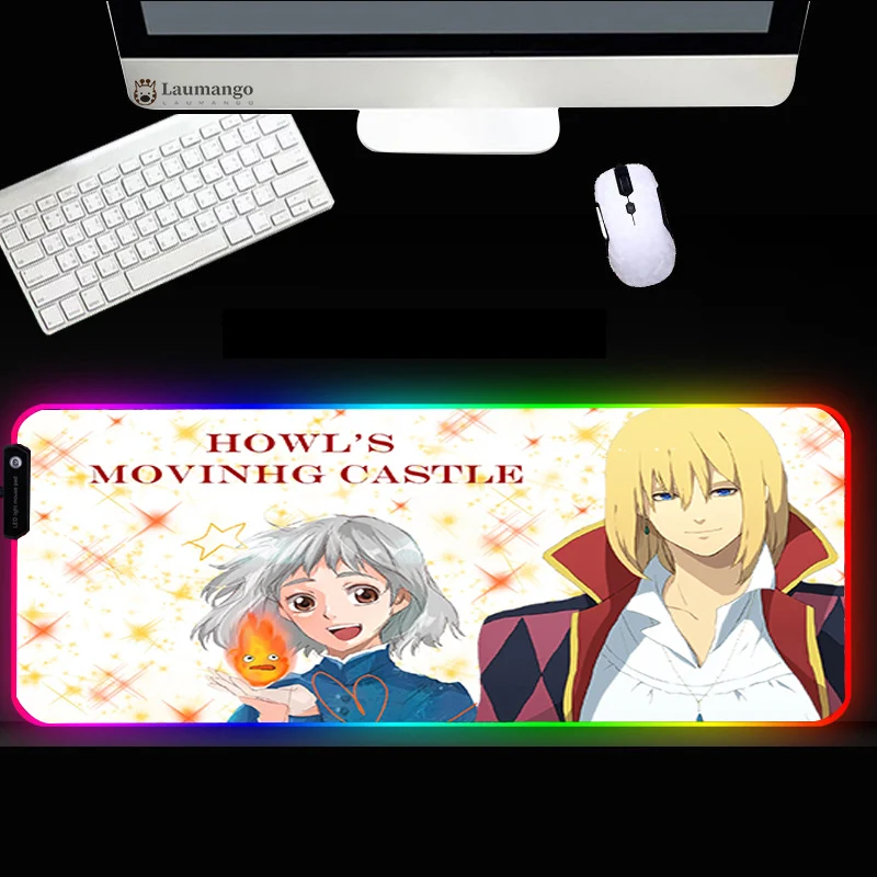 Howl's Moving Castle anime cute mouse pad Waterproof RGB luminous mousemat with 14 lighting modes, suitable for games and office
Howl's Moving Castle anime cute mouse pad Waterproof RGB luminous mousemat with 14 lighting modes, suitable for games and office