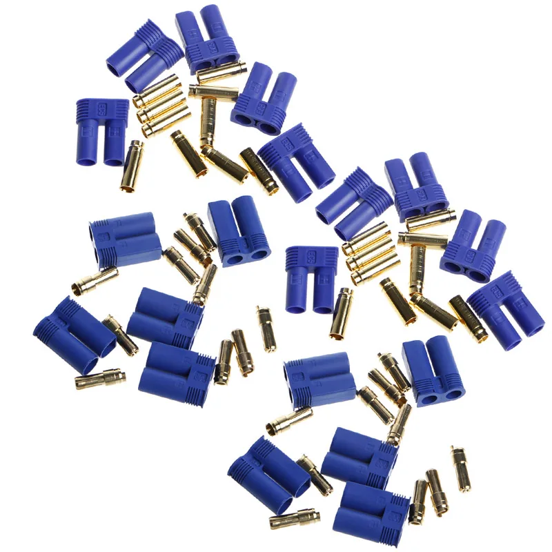 10 Pairs EC5 RC Lipo Battery Connector Gold Bullet Banana Plug Male & Female