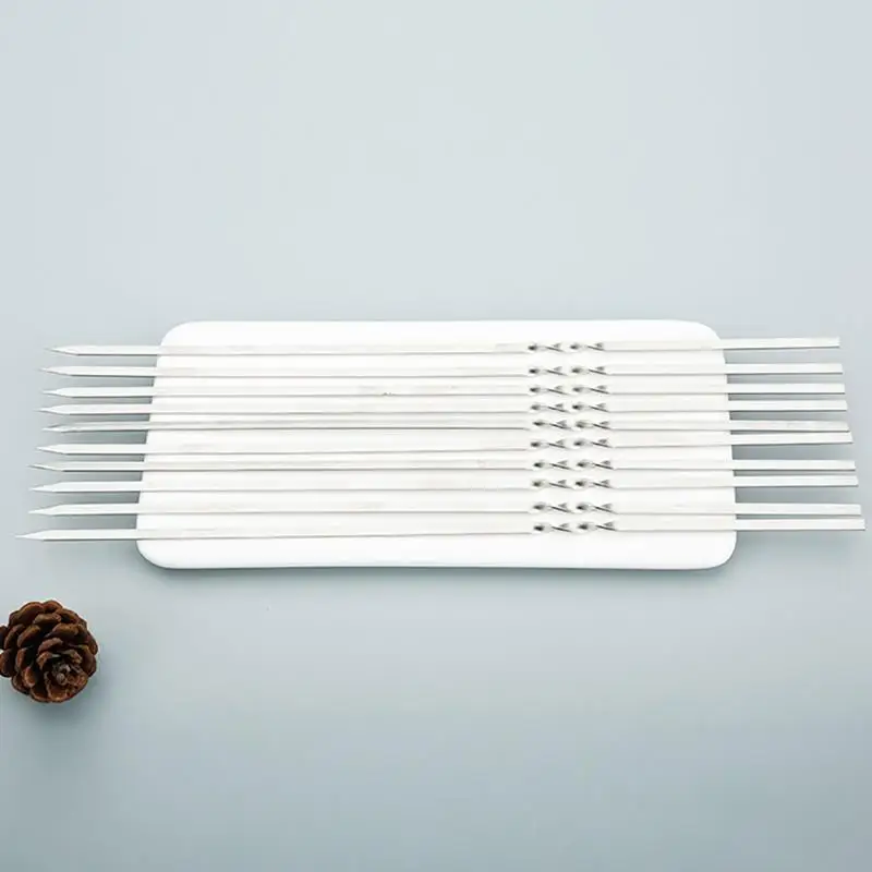 Kapmore 20pcs Heat-Resistant Barbecue Skewers Stainless Steel Flat Non-Slip Grilling Sticks Kabob Skewers BBQ Tools Accessories
Kapmore 20pcs Heat-Resistant Barbecue Skewers Stainless Steel Flat Non-Slip Grilling Sticks Kabob Skewers BBQ Tools Accessories