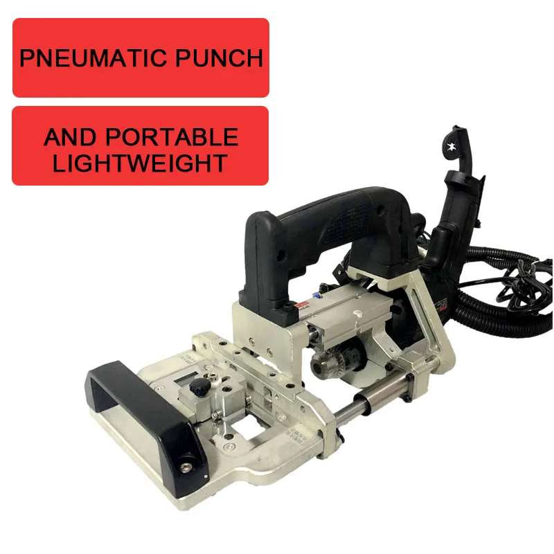 

3-in-1 Pneumatic side hole machine 500W horizontal Woodworking Furniture puncher drill Puncher Wood Tenoning Drilling Tool