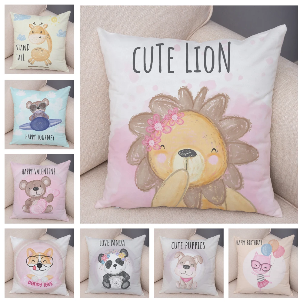 Nordic style Cute Cartoon Animal Cushion Cover for Children Room Sofa Decor Dog Lion Unicorn Pillow Case Soft Plush Pillowcase
Nordic style Cute Cartoon Animal Cushion Cover for Children Room Sofa Decor Dog Lion Unicorn Pillow Case Soft Plush Pillowcase