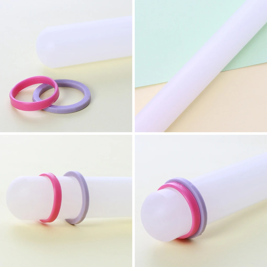 23 Cm Non-Stick Sugar Craft Fondant Rolling Pin High Quality Plastic White Dough Roller Decorating Gift Roller With Guide Rings
23 Cm Non-Stick Sugar Craft Fondant Rolling Pin High Quality Plastic White Dough Roller Decorating Gift Roller With Guide Rings