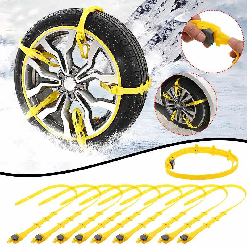 10pcs 175-285cm Universial Car Snow Chains Wheel Tyre Tire Anti-skid Chains Winter Use TPU Nylon Beef Tendon Off-road Vehicle
10pcs 175-285cm Universial Car Snow Chains Wheel Tyre Tire Anti-skid Chains Winter Use TPU Nylon Beef Tendon Off-road Vehicle