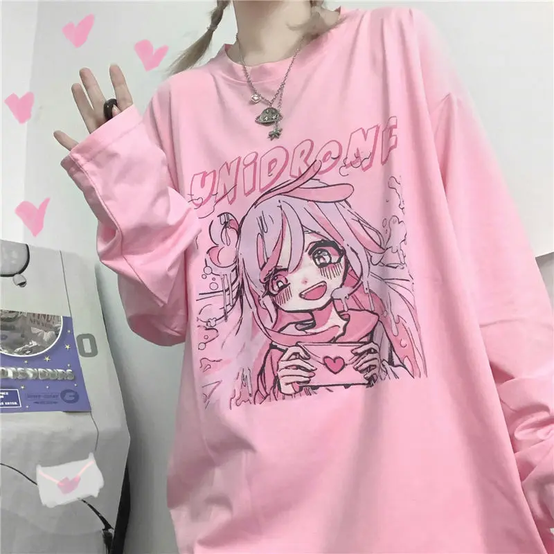 Japanese cartoon kawaii Streetwear sweatshirt women casual fashion Vintage tops Ulzzang punk ins fun Harajuku O-neck sweatshirt
Japanese cartoon kawaii Streetwear sweatshirt women casual fashion Vintage tops Ulzzang punk ins fun Harajuku O-neck sweatshirt