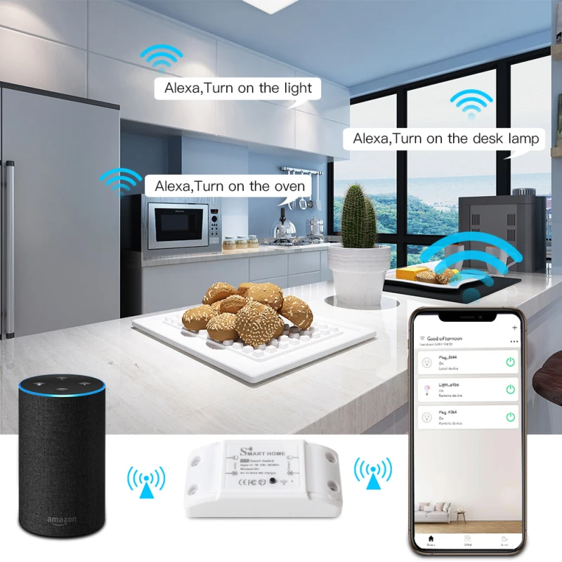 10A WiFi Smart Light Switch 90-250V Universal Breaker Timer Smart Life APP Wireless Remote Control Works With Alexa Google Home
10A WiFi Smart Light Switch 90-250V Universal Breaker Timer Smart Life APP Wireless Remote Control Works With Alexa Google Home