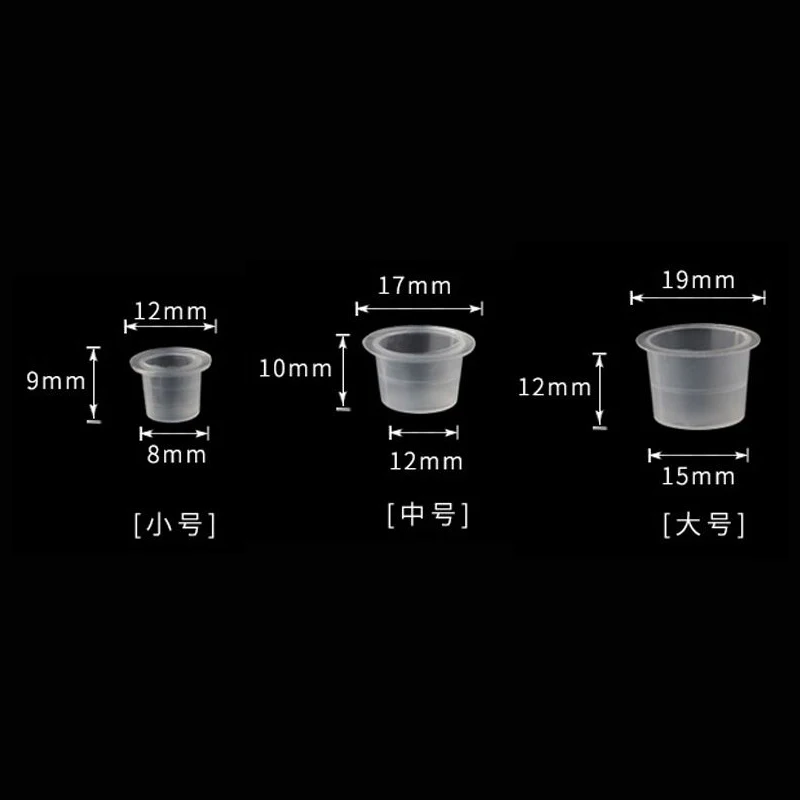100 шт. S/M/L пластиковые одноразовые чернила для микроблейдинга тату стаканчики