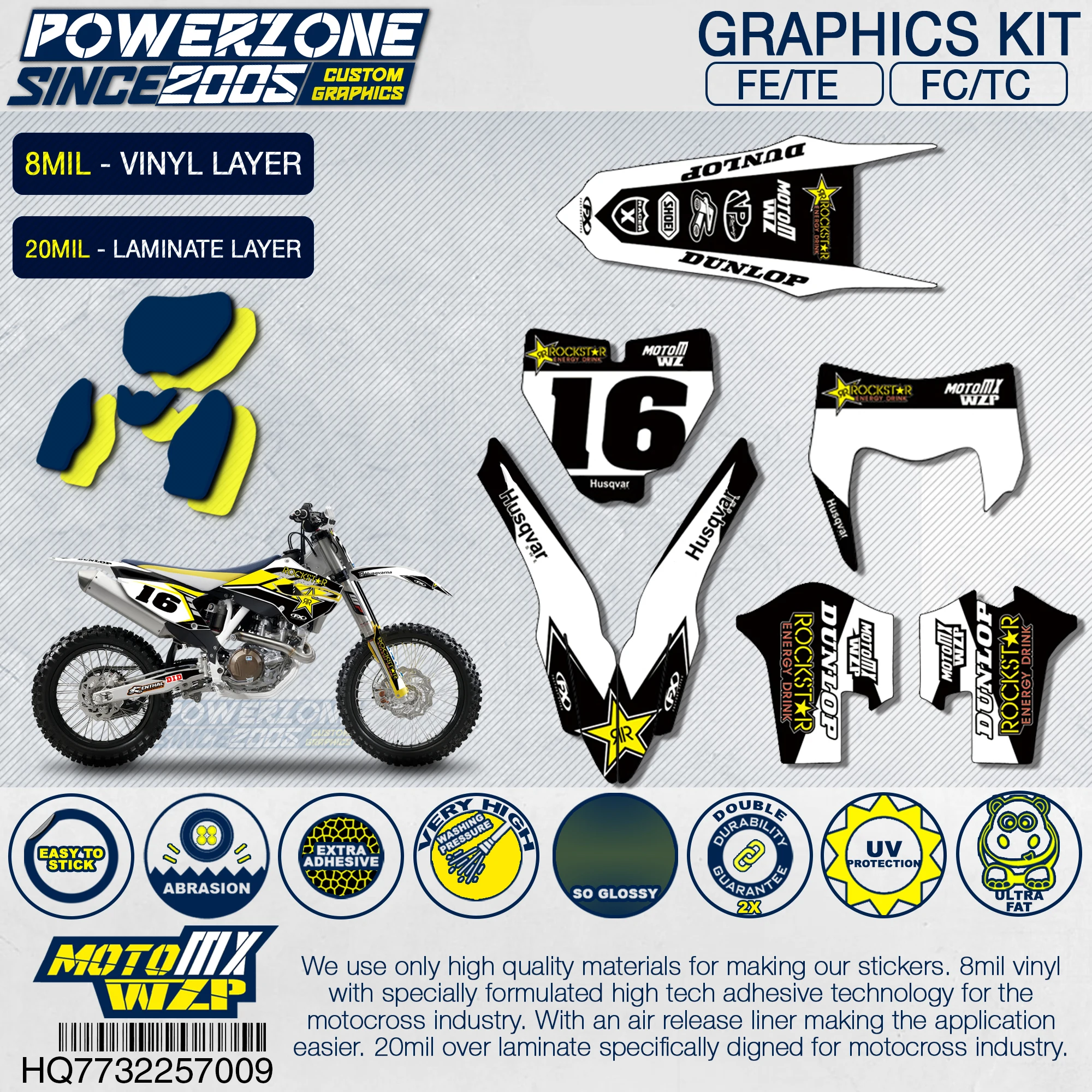 PowerZone Customized Team Graphics Backgrounds Decals 3M Custom Stickers For Husqvarna 2014 To 2019 FE TE FC TC 250 To 500cc 09
PowerZone Customized Team Graphics Backgrounds Decals 3M Custom Stickers For Husqvarna 2014 To 2019 FE TE FC TC 250 To 500cc 09