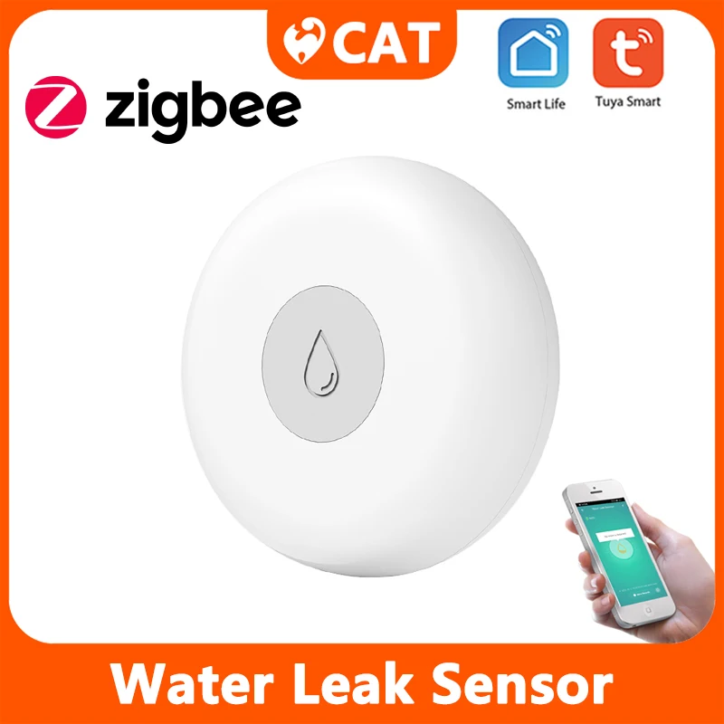 Умный датчик утечки воды ZigBee, детектор утечки воды с управлением через приложение Tuya
Умный датчик утечки воды ZigBee, детектор утечки воды с управлением через приложение Tuya