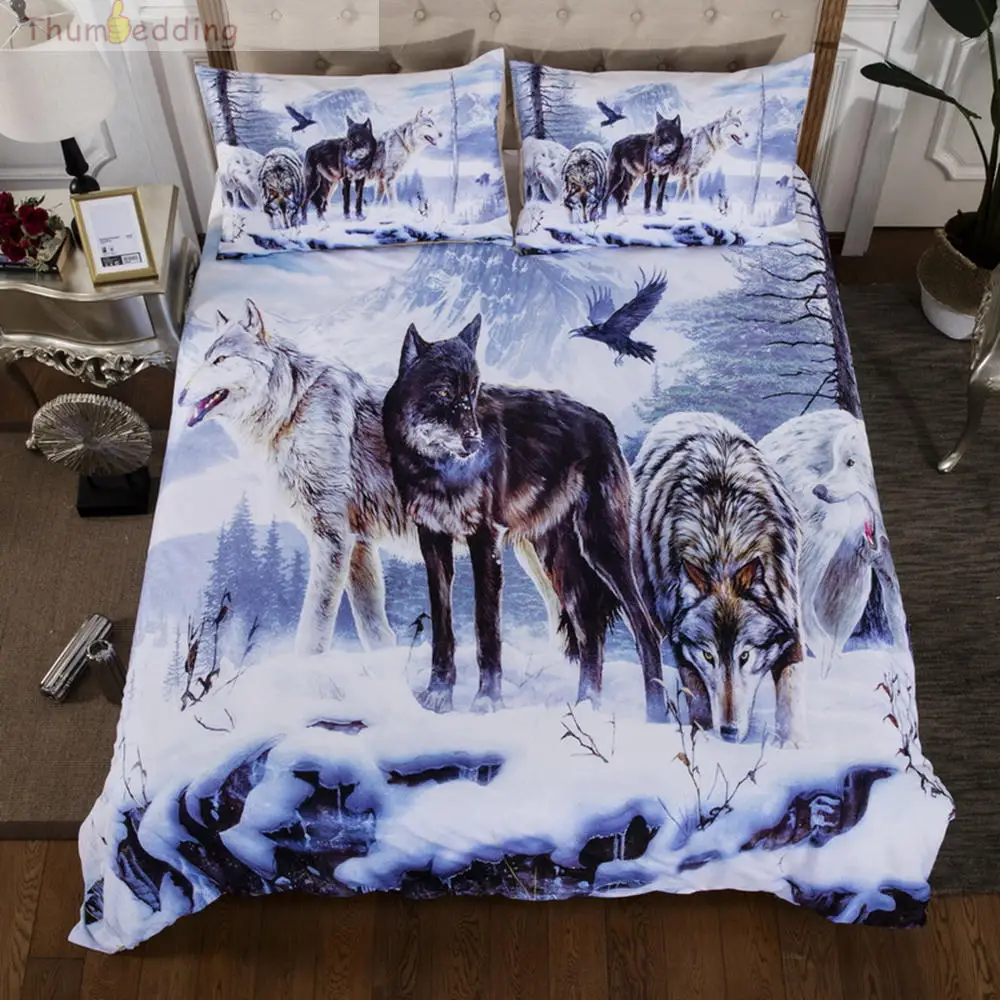 Winter Snow Animal Bedding Set Wolf 3D Duvet Cover Set King Size National Standard Queen Double Bed Set with Pillowcase
Winter Snow Animal Bedding Set Wolf 3D Duvet Cover Set King Size National Standard Queen Double Bed Set with Pillowcase