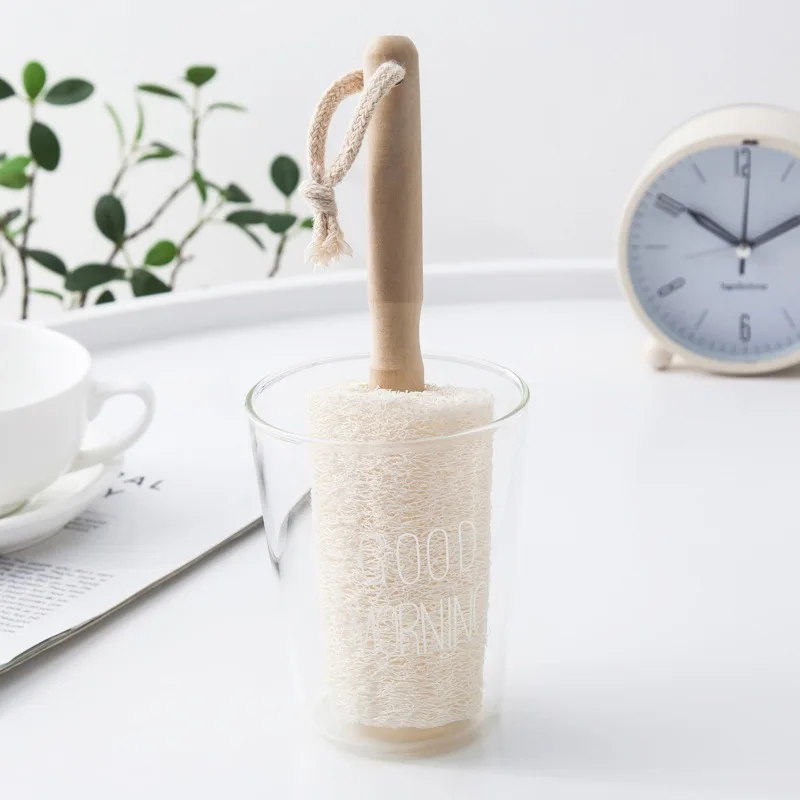 Exfoliating Loofah Back Sponge Scrubber Brush with Long Wooden Handle Cleaning Tools for Kitchen
Exfoliating Loofah Back Sponge Scrubber Brush with Long Wooden Handle Cleaning Tools for Kitchen