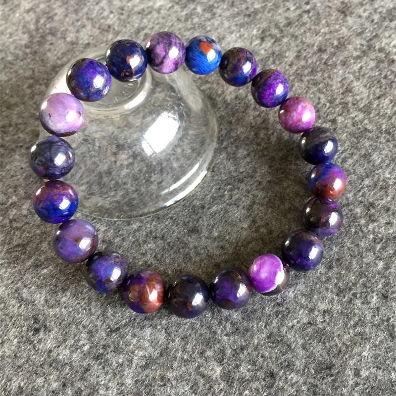 Veemake South Africa Natural Genuine Dark Blue Purple Sugilite Stretch Finish Men's Bracelet Round Big Beads スギライト 9.5mm 05141 
Veemake South Africa Natural Genuine Dark Blue Purple Sugilite Stretch Finish Men's Bracelet Round Big Beads スギライト 9.5mm 05141